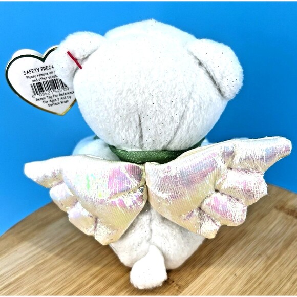 Ty Beanie Baby Hark the Angel Bear Ty Beanie Plush Stuffed Animal Toy 2007 White - Picture 5 of 8